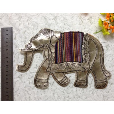 Wholesale Factory leather elephant patches brown leather patch